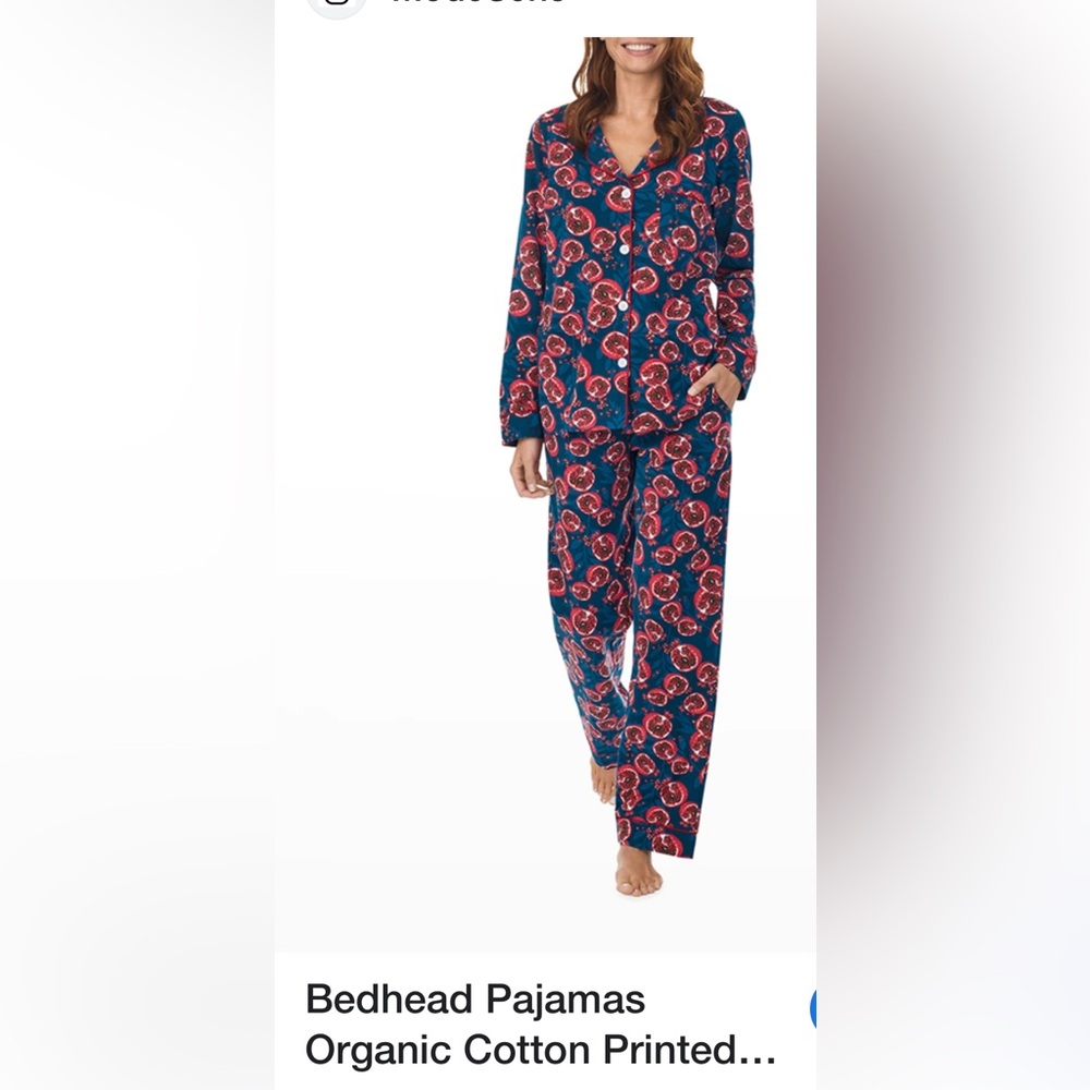 Bed Head Pomegranate Pajamas - Blue and Red 1X